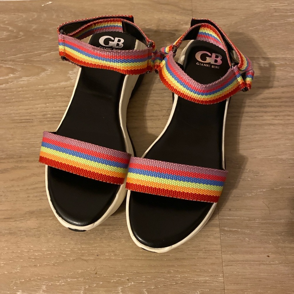 Gianni Bini Straight-Fire!! Rainbow Sandal 🌈 7.5